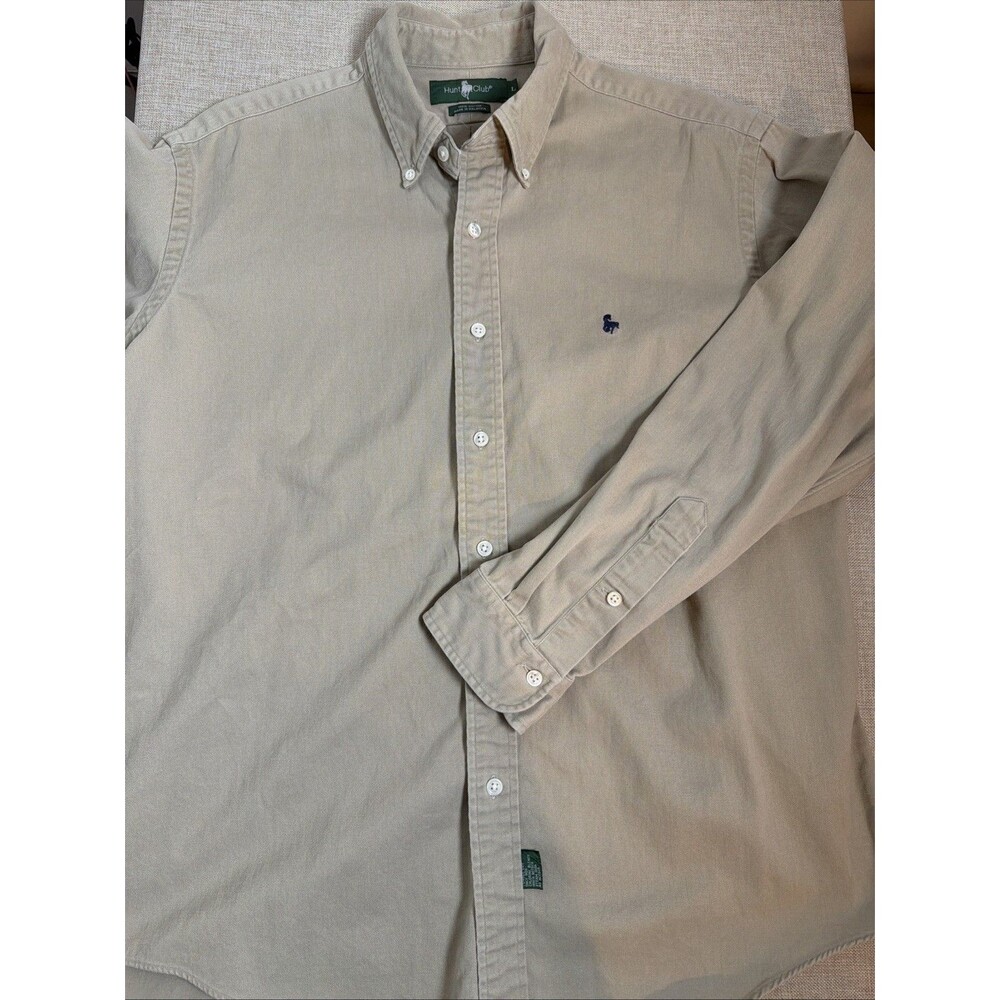 Vintage Hunt Club Beige Button Up Men’s Size L